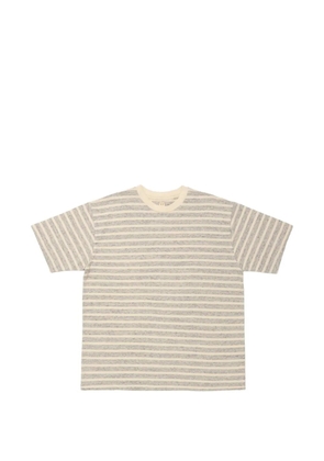 TAIGA TAKAHASHI Lot. 617 striped T-shirt - Neutrals