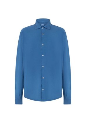Fedeli long-sleeve button-down shirt - Blue