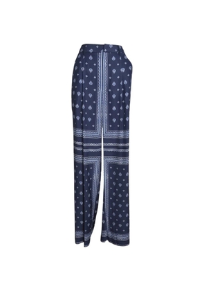 Seafarer bandana-print pleated trousers - Blue
