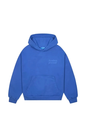 BROKEN PLANET Basics logo-print hoodie - Blue