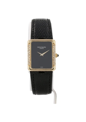 Patek Philippe Pre-Owned 1980s diamond 25mm watch - Black