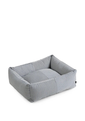 HAY striped zip-fastening dog bed - White