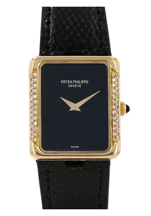 Patek Philippe Pre-Owned 1980s diamond 25mm watch - Black