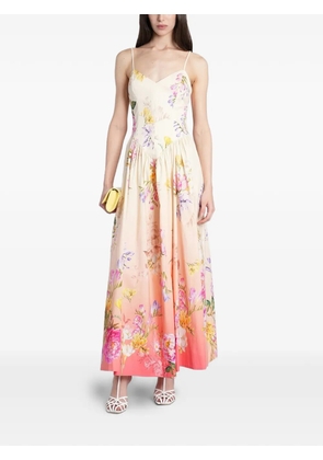 Hemant And Nandita floral-print flared maxi dress - Neutrals