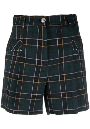 LIU JO check-pattern shorts - Green
