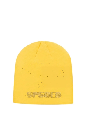 SP5DER Skully rhinestone-embellished beanie hat - Yellow