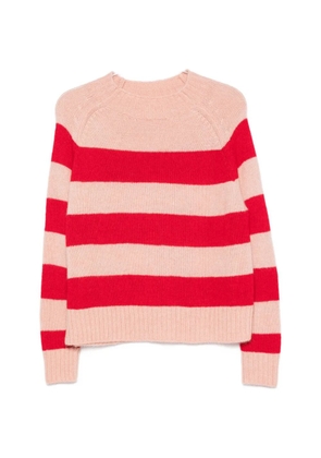 PSOPHIA striped raglan-sleeve wool sweater - Pink