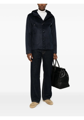 Herno hooded button-fastening jacket - Blue