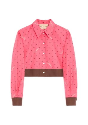 Valentino Garavani Muslin Starry Signature shirt with star-print - Pink