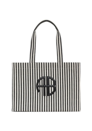 ANINE BING Lara tote - white and black stripe