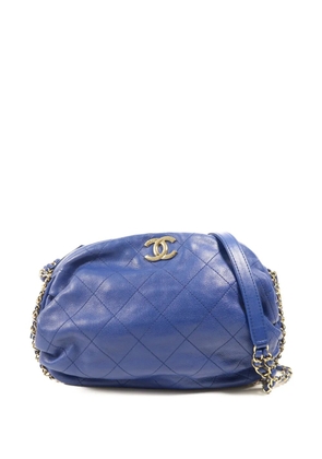 CHANEL Pre-Owned CC diamond-quilted shoulder bag - Blue