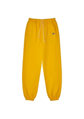 HommeGirls x Fruit Of The Loom logo-patch drawstring track pants - Yellow