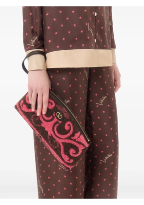 Valentino Garavani terry cloth clutch bag - Brown