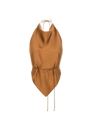 MANURÍ Thea 2.6 silk top - Brown