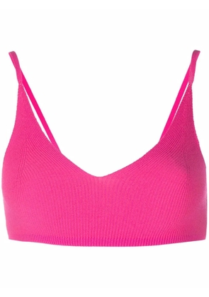Jacquemus Le Bandeau Valensole knitted bralette - Pink