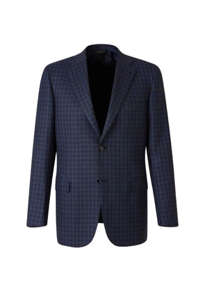 Brioni check wool-blend blazer - Blue
