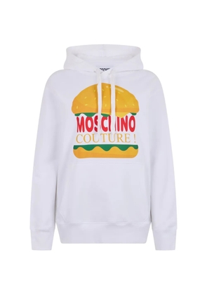 Moschino hamburger-print logo-print hoodie - White