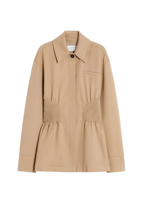 Sportmax shirred-waist jacket - Neutrals
