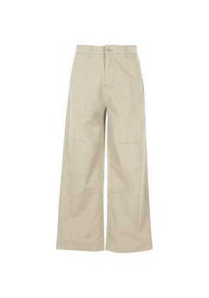 Jaws Scomodi logo-embroidered trousers - Neutrals