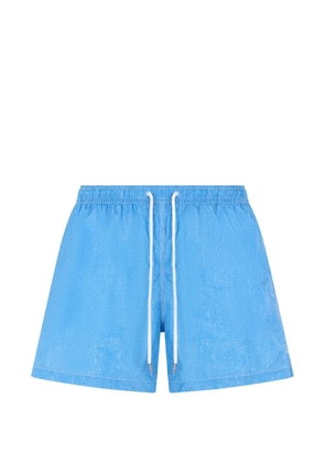 Fedeli logo-patch drawstring swim shorts - Blue