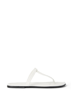 TOTEME T-strap squared-toe flat sandals - White