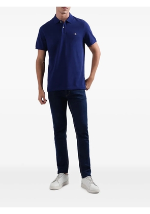 Gant logo-embroidered polo shirt - Blue