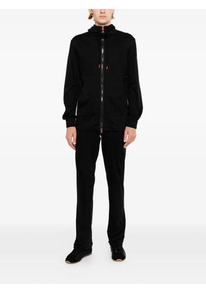 Kiton zip-up hooded track set - Black