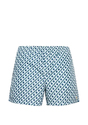 Casablanca cubist CC monogram swim shorts - White