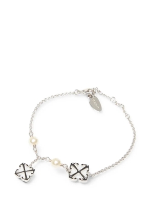 Off-White Arrows faux-pearl bracelet - Silver