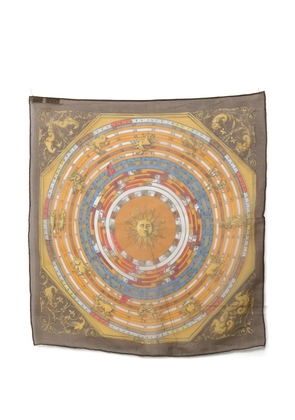 Hermès Pre-Owned 1980s Dies et Hore silk scarf - Orange