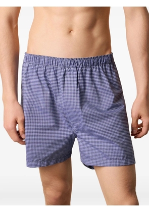 Brooks Brothers tattersall-pattern cotton boxers - Blue