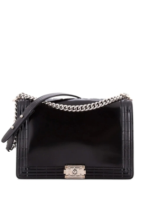 CHANEL Pre-Owned Reverso Boy Flap Bag Glazed Calfskin New Medium shoulder bag - Black