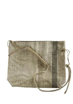 Ziggy Chen braided-strap panelled backpack - Neutrals