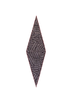 Zegna stripe-print diamond-shaped scarf - Purple