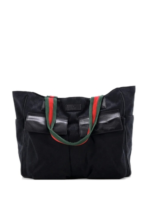 Gucci Pre-Owned Double Pocket Web Handle GG Canvas Medium tote bag - Black