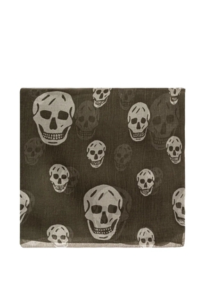 Alexander McQueen Skull motif scarf - Green
