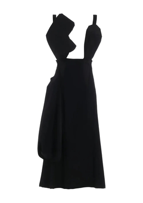 Yohji Yamamoto cut-out wool dress - Black