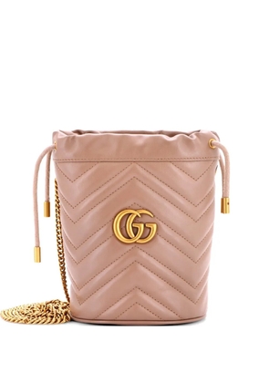 Gucci Pre-Owned GG Marmont Matelasse Leather Mini bucket bag - Neutrals