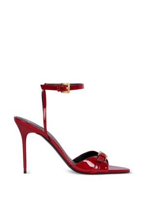 Balmain Anthem sandals in smooth calfskin leather - Red
