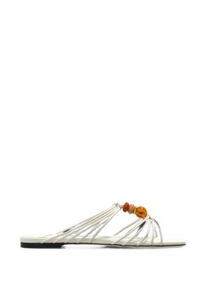 Jimmy Choo Lova bead-embellished sandals - Neutrals