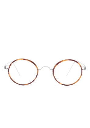 Lindberg Harley 10 round frame glasses - Brown