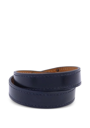 Hermès Pre-Owned Kelly Double Tour leather bracelet - Blue
