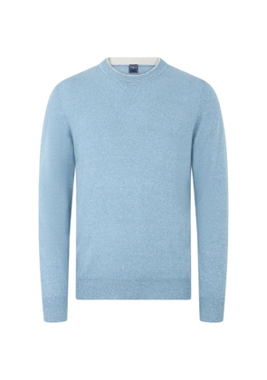 Fedeli crew-neck long-sleeve sweater - Blue