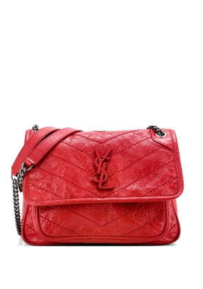 Saint Laurent Pre-Owned Niki Chain Flap Bag Matelasse Chevron Leather Baby shoulder bag - Red