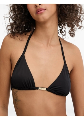 Armani Exchange logo-plaque triangle bikini - Black