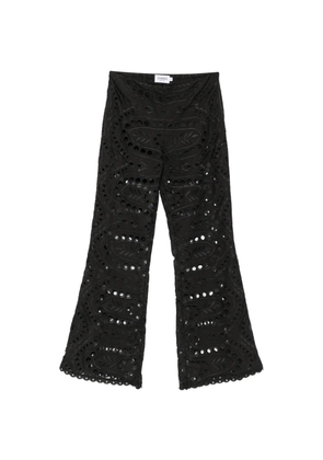 Charo Ruiz Ibiza broderie-anglaise trousers - Black
