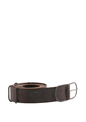 Ziggy Chen buckle-fastening textured belt - Brown