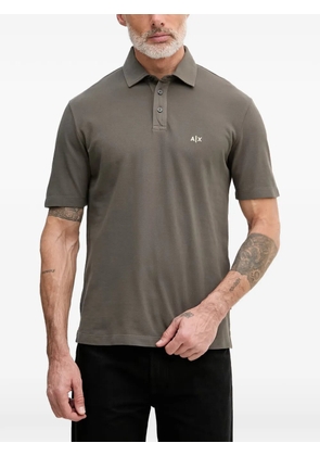 Armani Exchange logo-embroidered polo shirt - Green