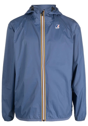 K-Way logo-print hooded jacket - Blue