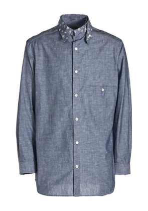 Yohji Yamamoto embroidered shirt - Blue